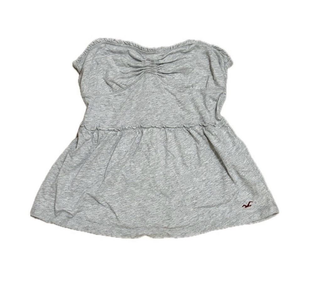 Hollister Gray Babydoll Top