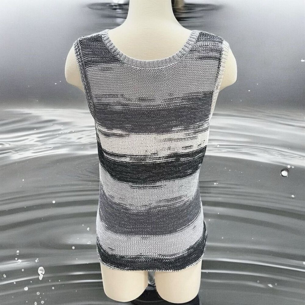 Evelyn & Arthur Women’s Multicolor Striped Knit Tank Top SZ M Sleeveless Casual