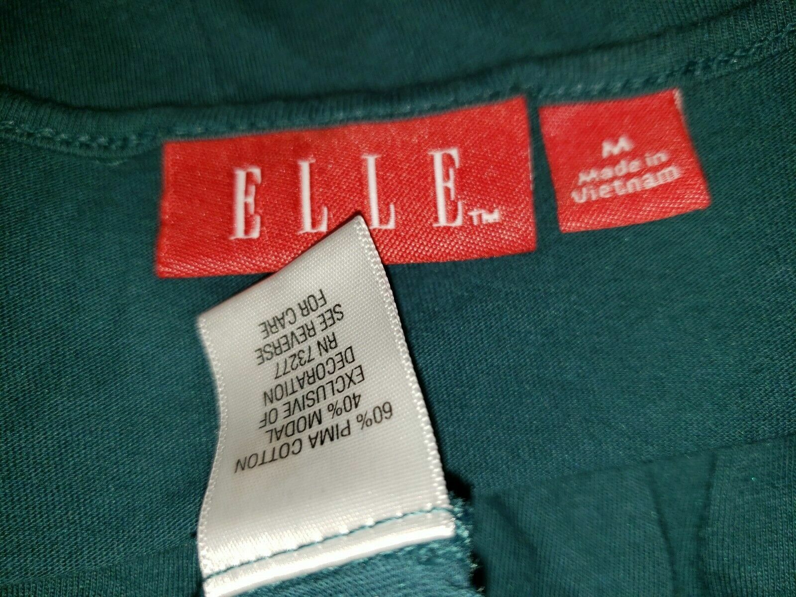 Elle M Top Teal Blue Green Embellished Beaded Indie Boho Festival Artsy Fairy