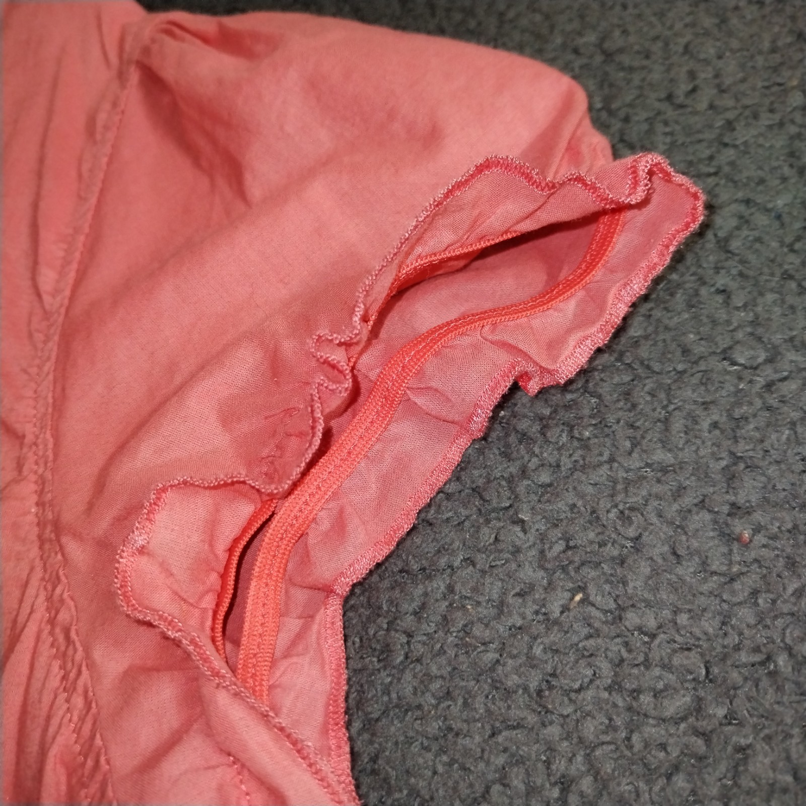 Marks Spencer Top Womens 18 Coral Pink Button Blouse Ruffle Pleated Puff Ruched