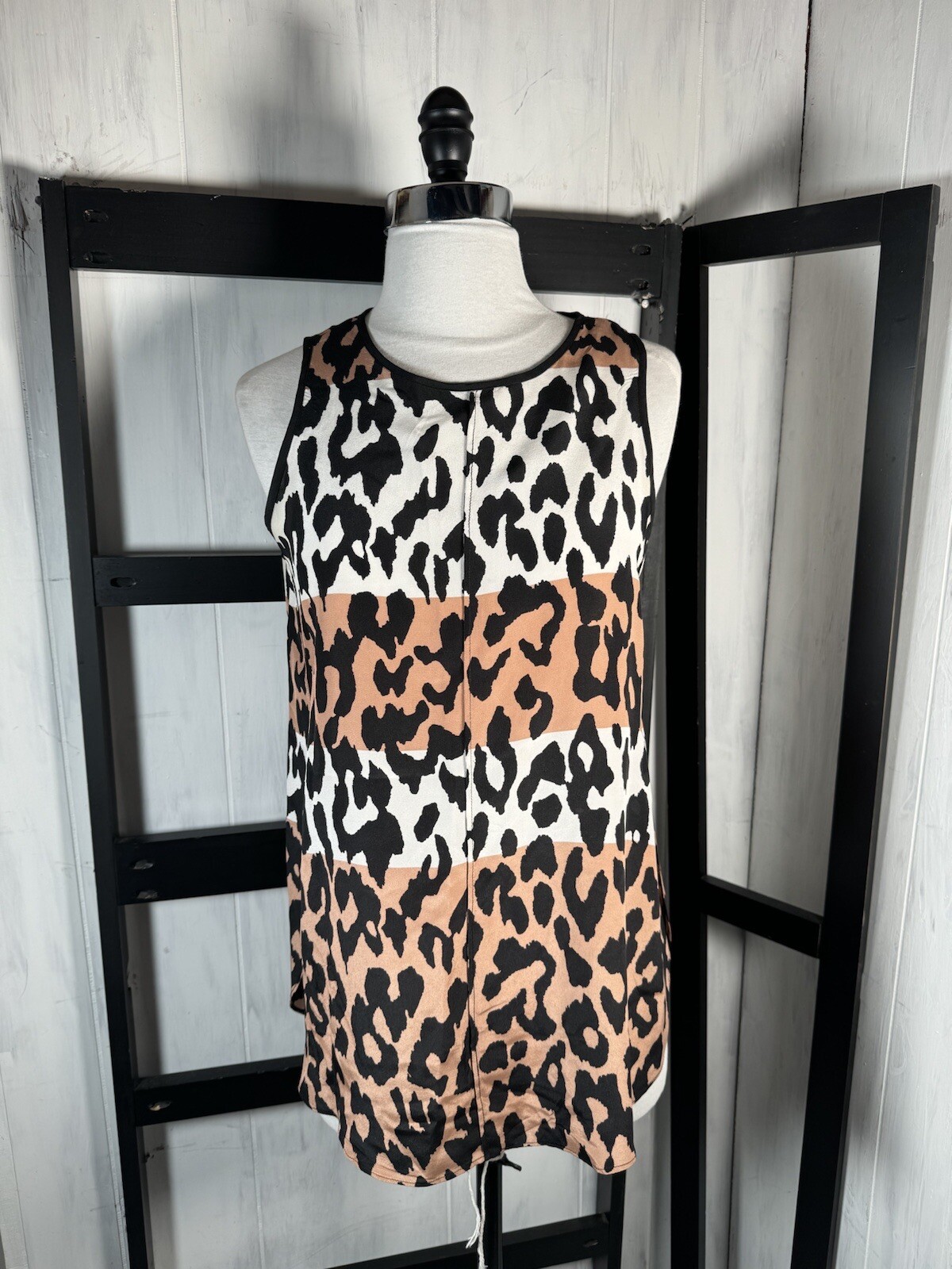 Derek Lam 10 Crosby Stretch Silk Leopard Print Blouse, Size 2, Hi-Low, Striking!