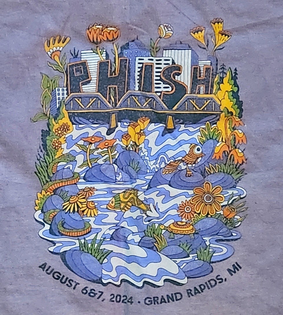 RARE NEW Phish Billy Strings 2024 TShirt Size L 8/6 8/7 2024 Grand Rapids MI