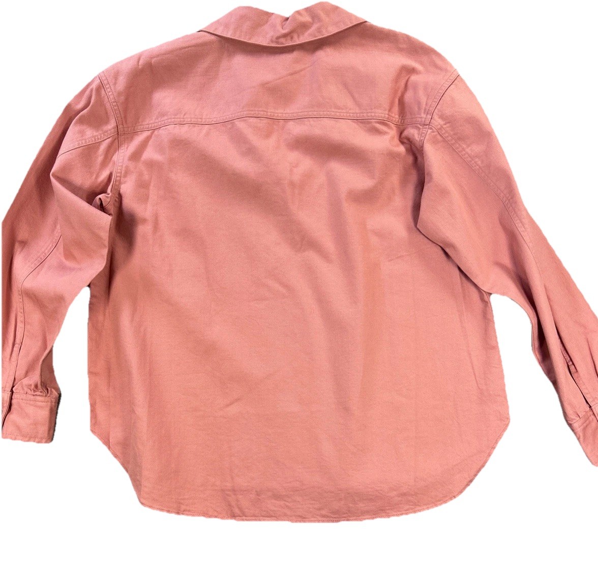 Wonderly Size L NWT Rose Long Sleeve Boyfriend Stretch Denim Henley Western