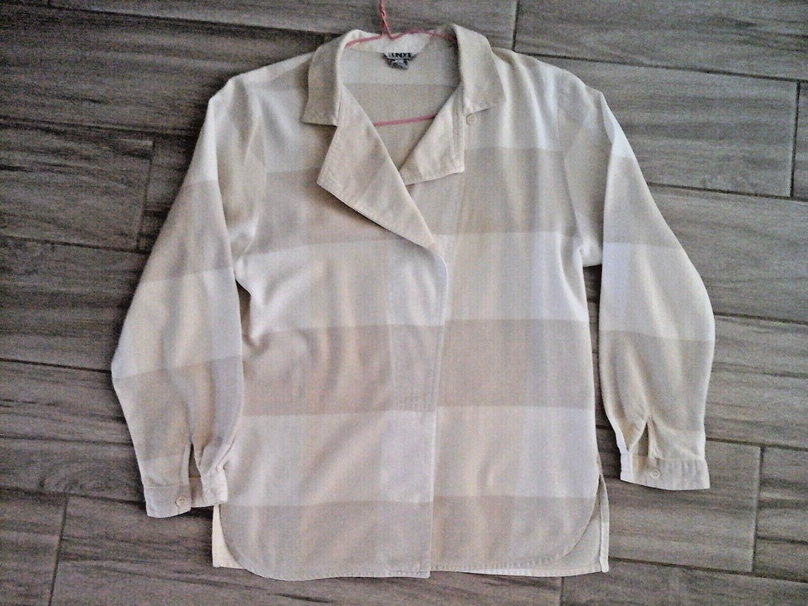 Condor Beige Plaid Vintage Long Sleeve Cotton Flannel Shirt Size 7/8