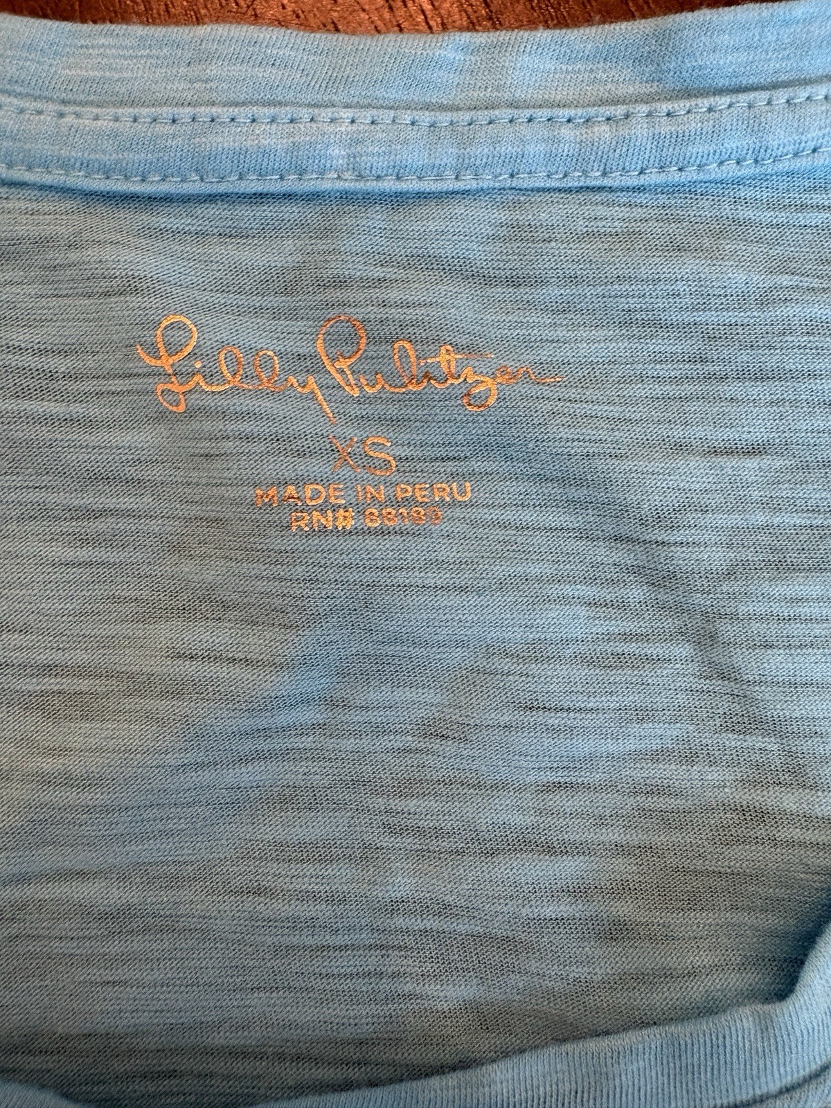 Lilly Pulitzer Shirt Womens S Blue Crew Neck Short Sleeve Tee Top Ladies NWOT