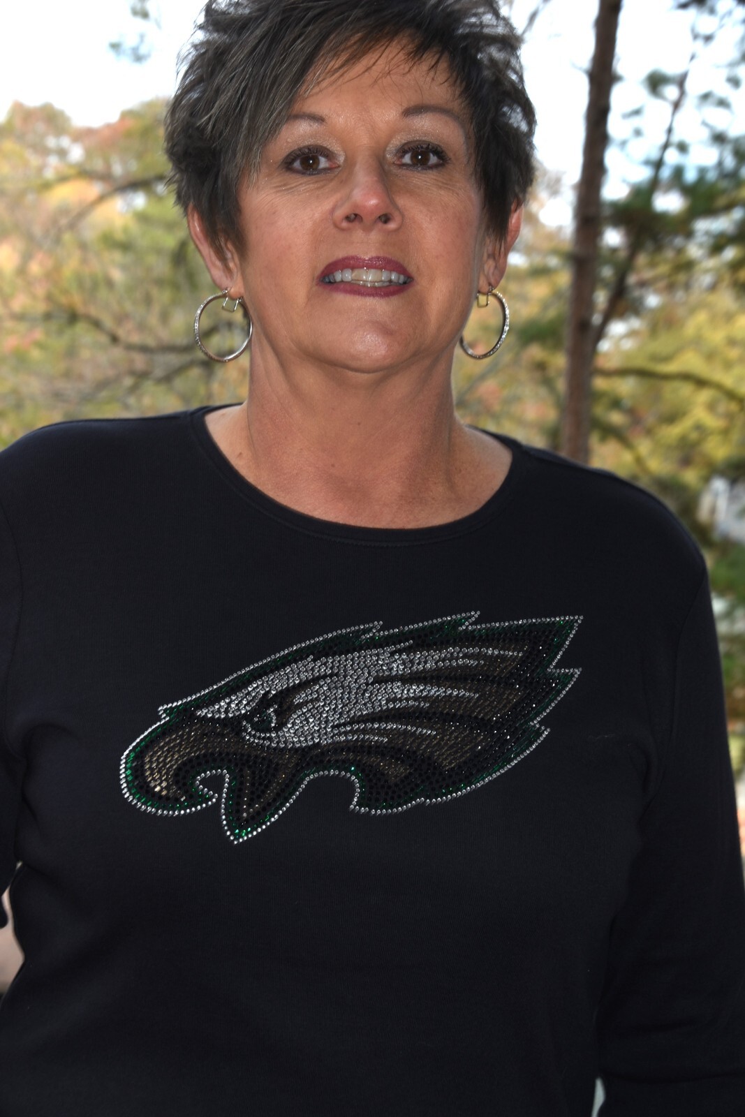 Philadelphia rhinestone bling long sleeved shirt XS S M L XL XXL 1X 2X 3X 4X 5X