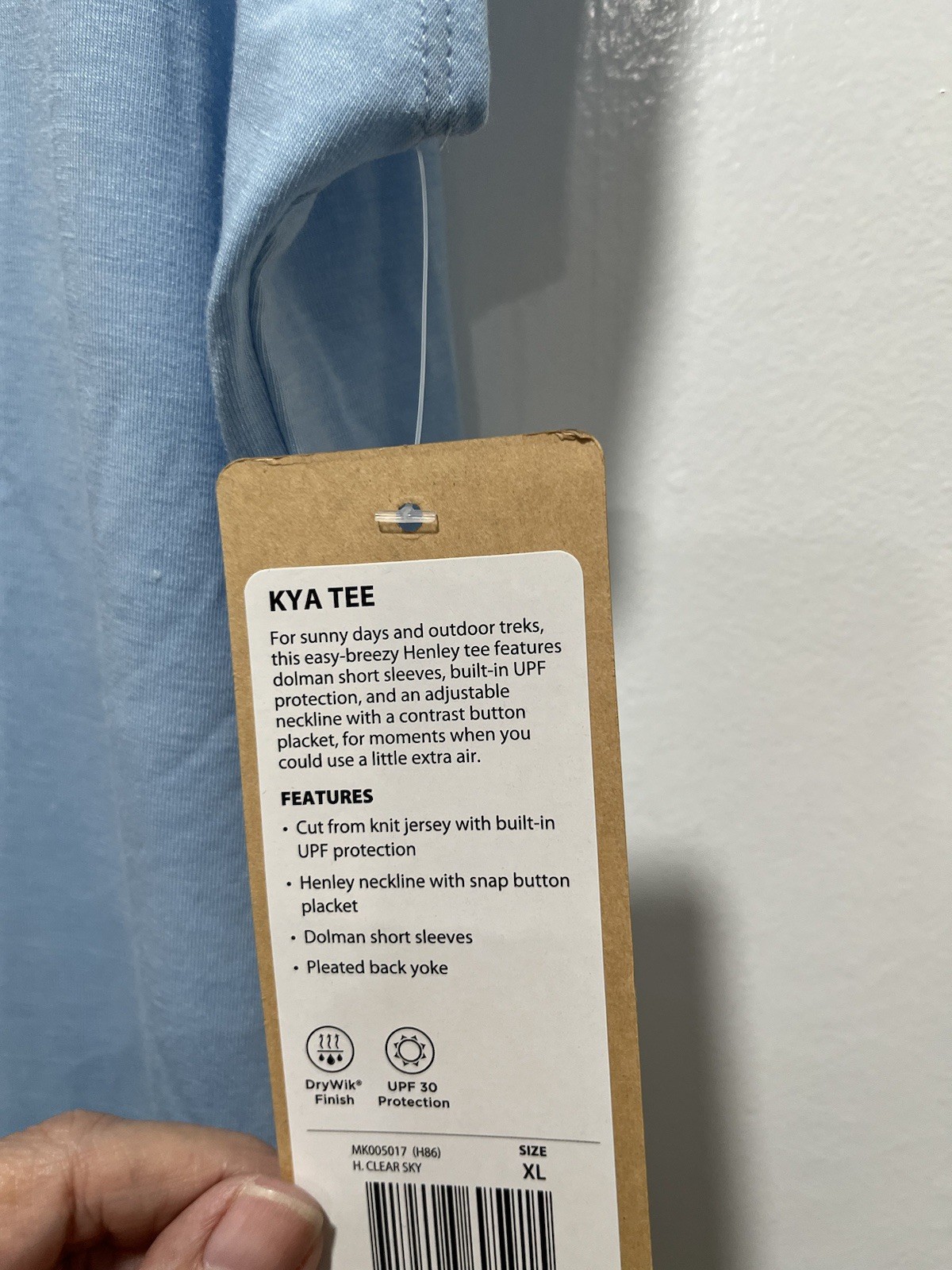 Marika Women’s Henley Style Shirt XL Blue Kya Tee NWT (flaw)