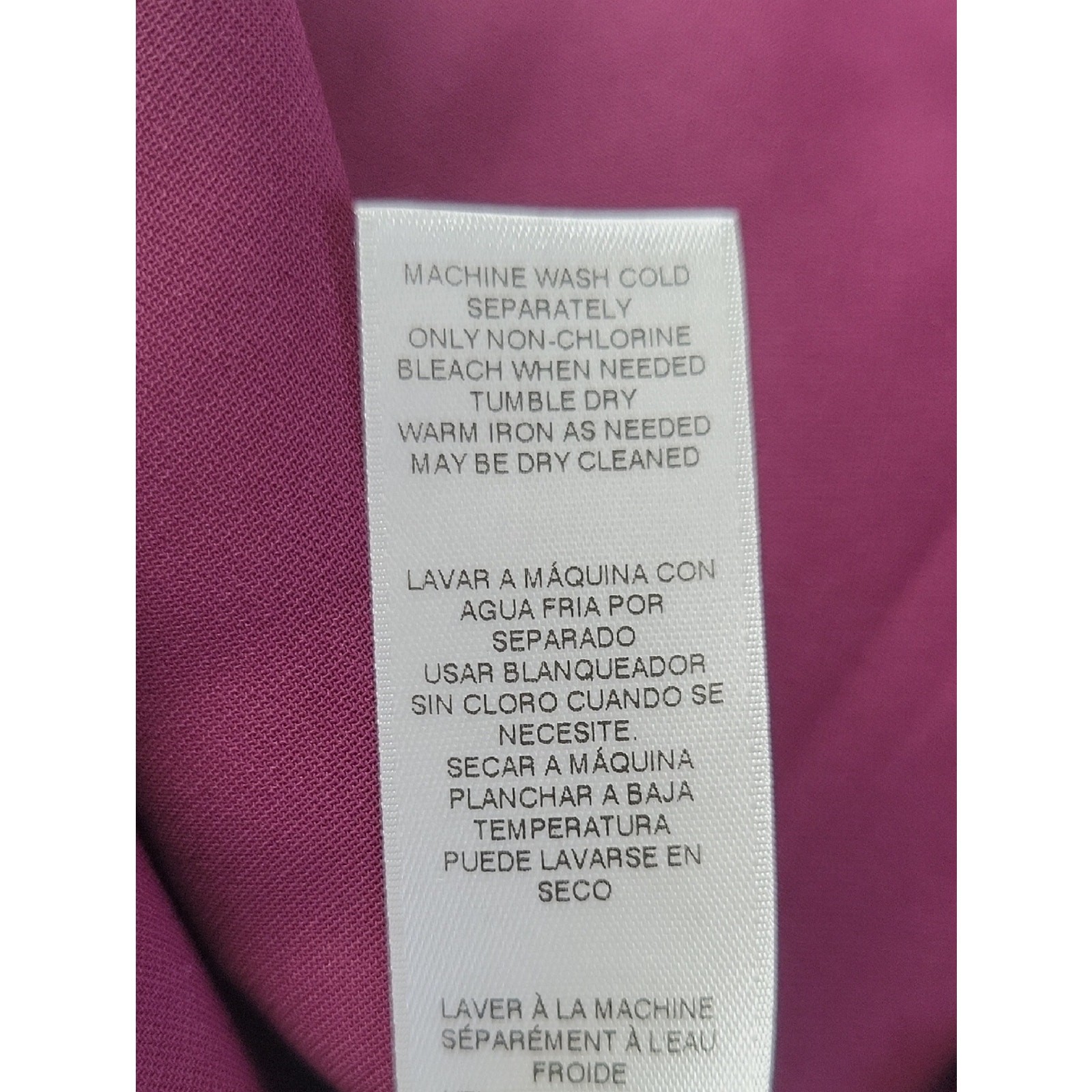 Chico’s Deep Wine Ruffle Front Button Down Shirt Size Small