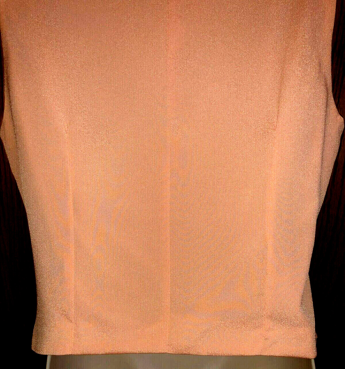 Meaneor Button Down Peach Blouse Sleeveless Collared Lined Women’s Jr’s Sz L NWT