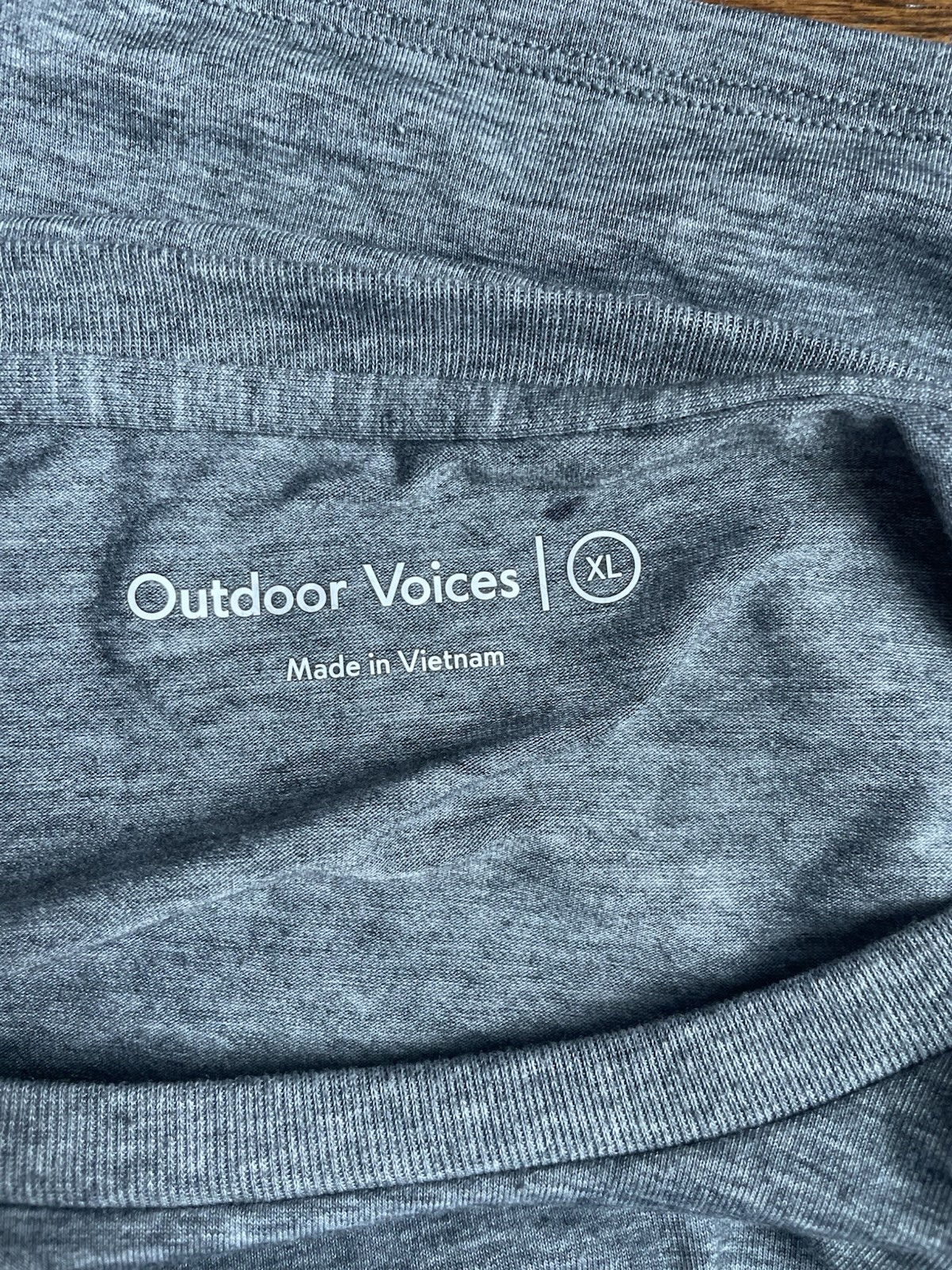 Outdoor Voices Woman’s Grey Top (size XL)