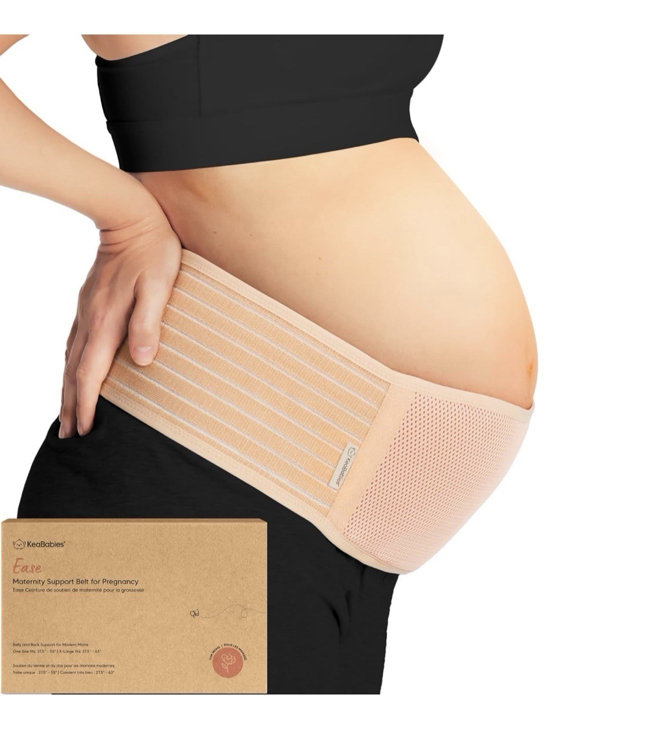 KeaBabies Maternity Belly Band for Pregnancy, Soft Breathable Size M/L New