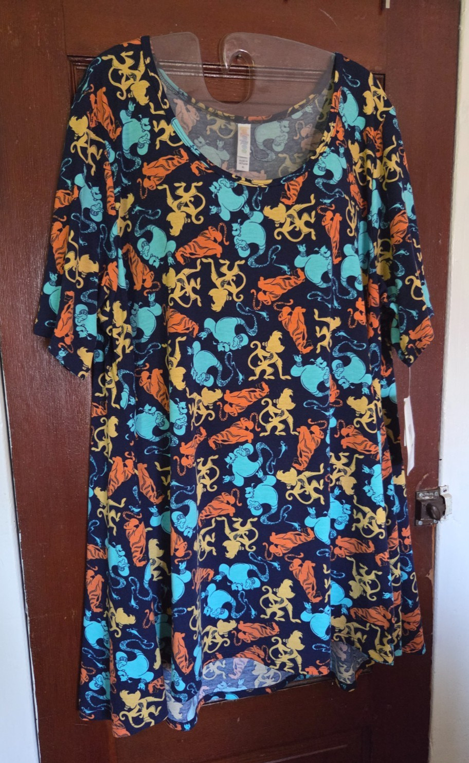 NWT Lularoe Disney Women’s XL Aladdin Genie Rajah Abu Perfect Tee Shirt