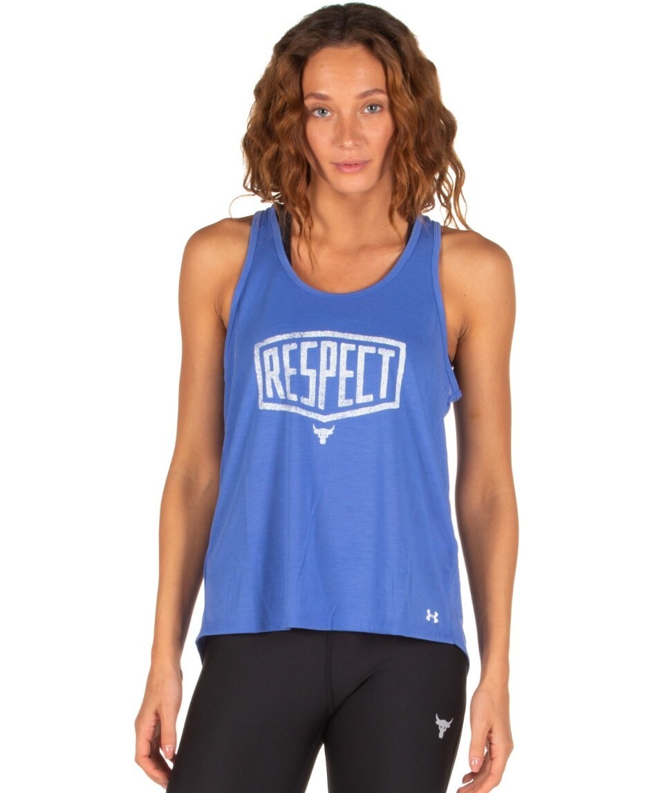 Under Armour Womens Project Rock Tank Top Open Back Vest 1346824-591 Sz XXL New