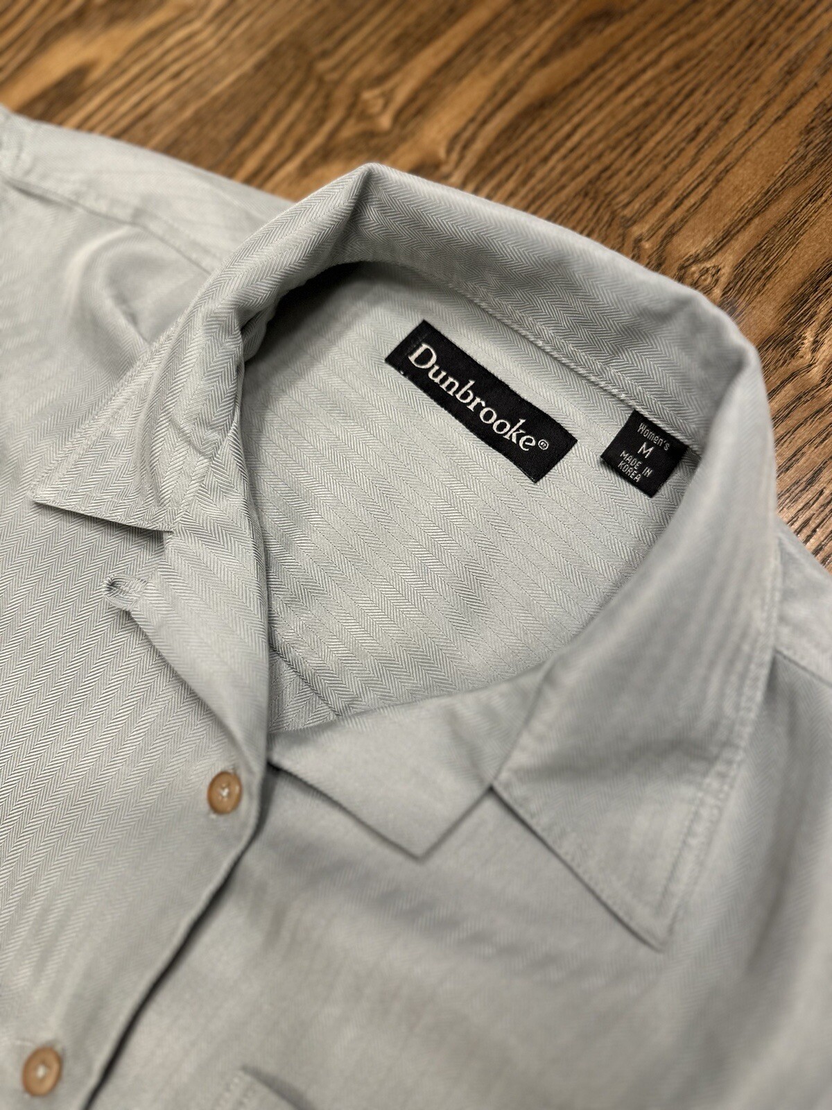 Vintage Women’s Dunbrooke Loop Collar Button Down Polo Sage/Moss Green Medium
