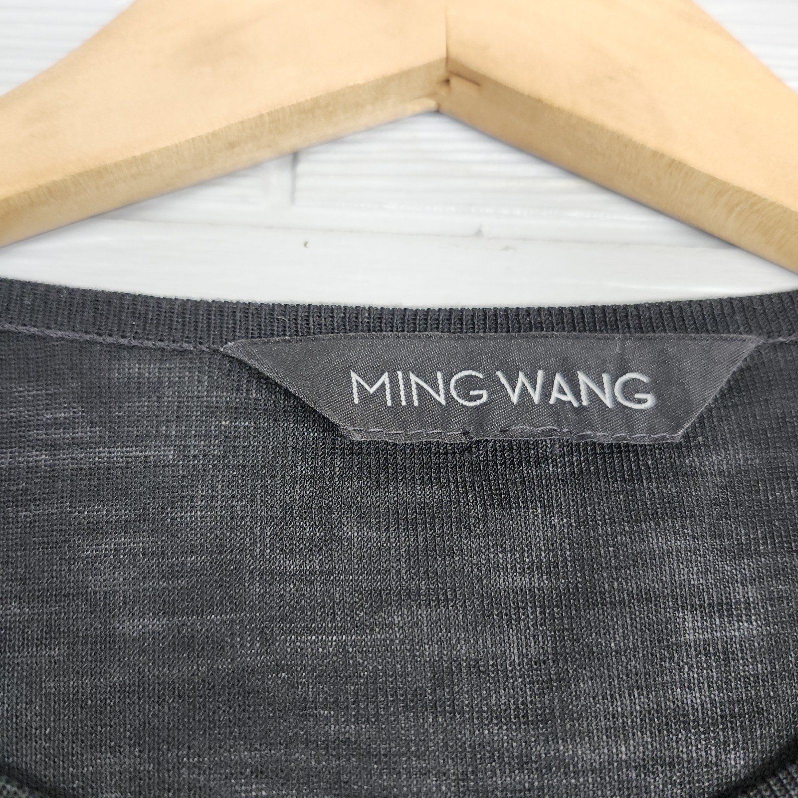 Ming Wang Black Long Sleeve Blouse Womens Size Medium