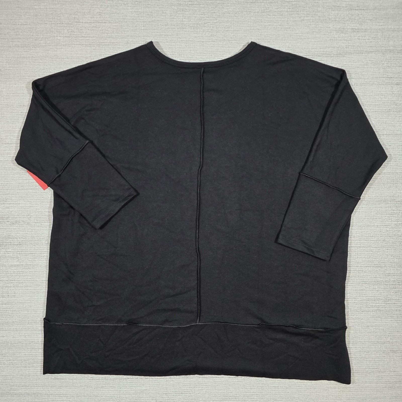 Spanx PLT Perfect Length Dolman 3/4 Sleeve Sweatshirt Top Womens L Black 50171R