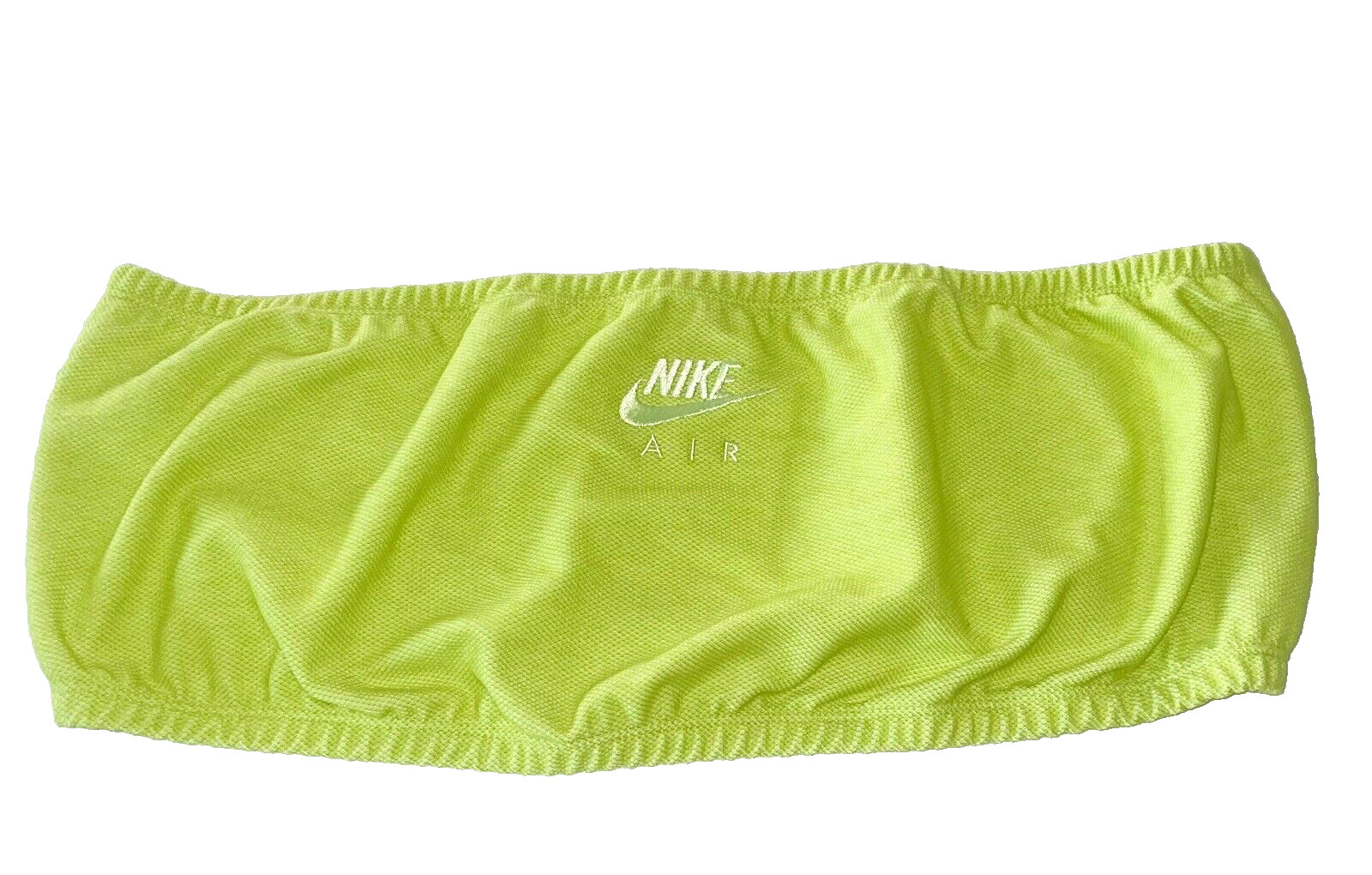 Nike Air Womens Size XL Bandeau Top Pique Neon Green DM6460-321