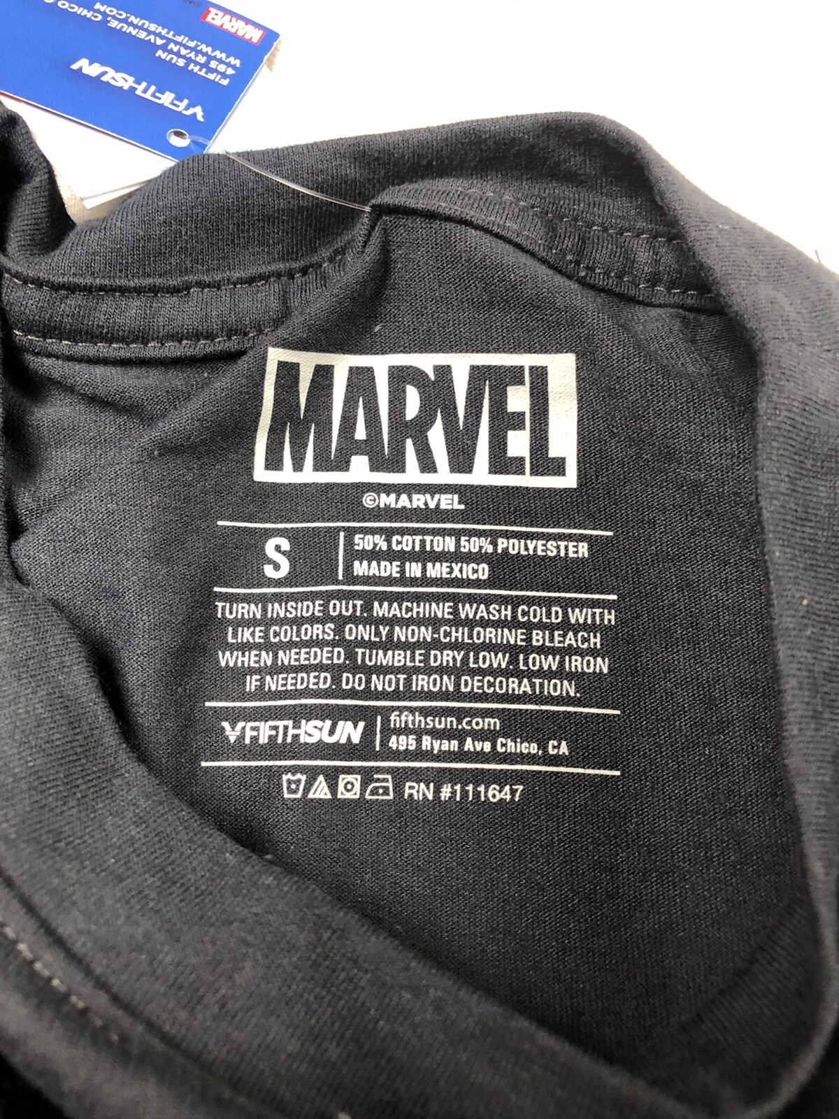 Marvel Wakanda Forever Phantom Graphic T Shirt Junior Size Small Black New W/tag