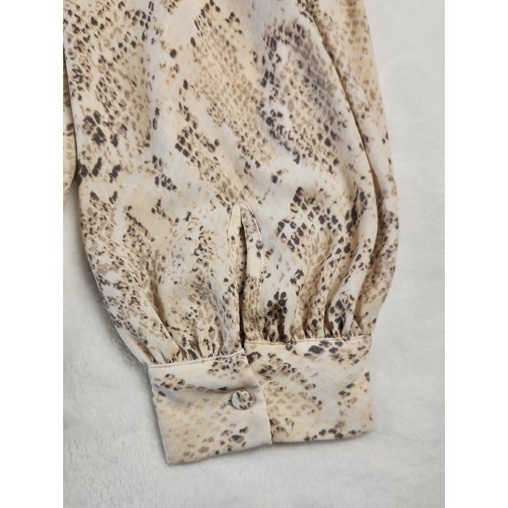 Ava & Viv Snake-Print V-Neck Blouse Size 1X
