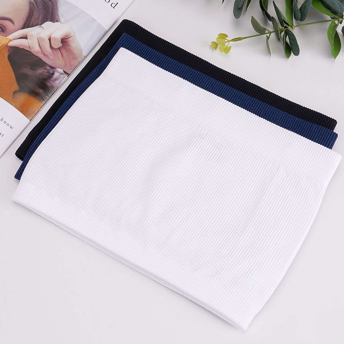 Women Seamless Strapless Bra Bandeau Fits Fashion Tube Top Sports Bra Yoga Shirt