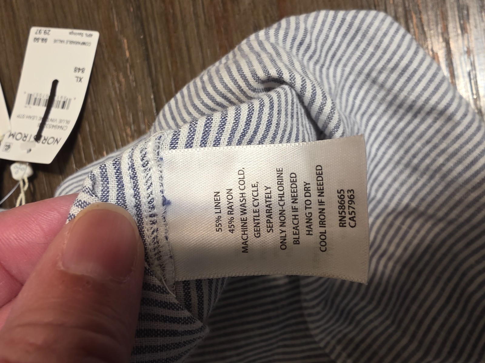 Caslon Double Pocket Linen Blend Camp Shirt NWT XL