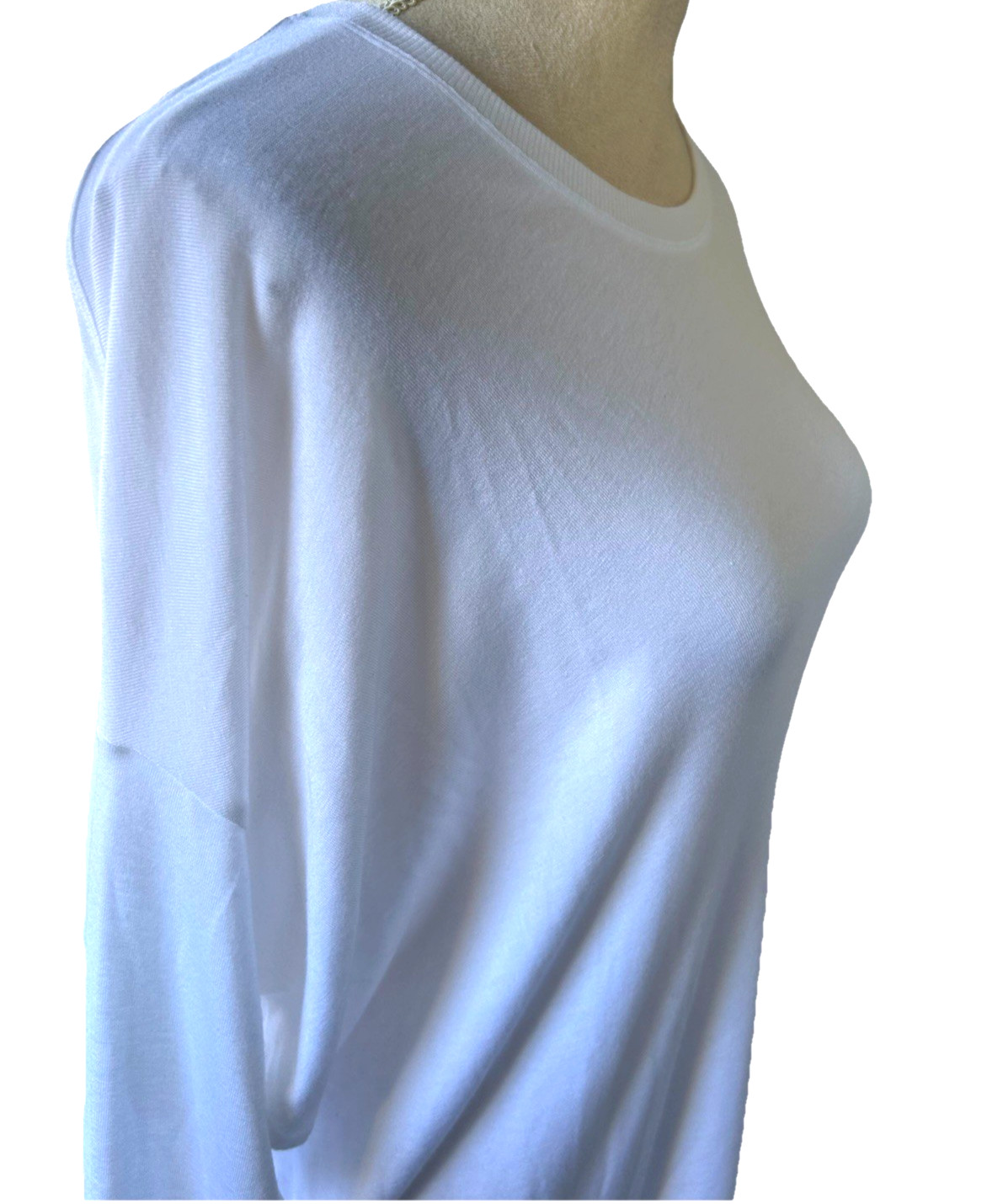 Athleta Women S Cloudlight Restore White Crew Neck Asymmetrical Relaxed Top