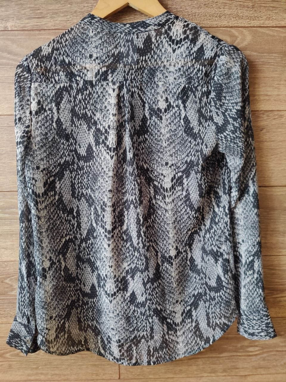 Frieda Freddies New York Animal Snake Print Blouse Shirt S Button Front