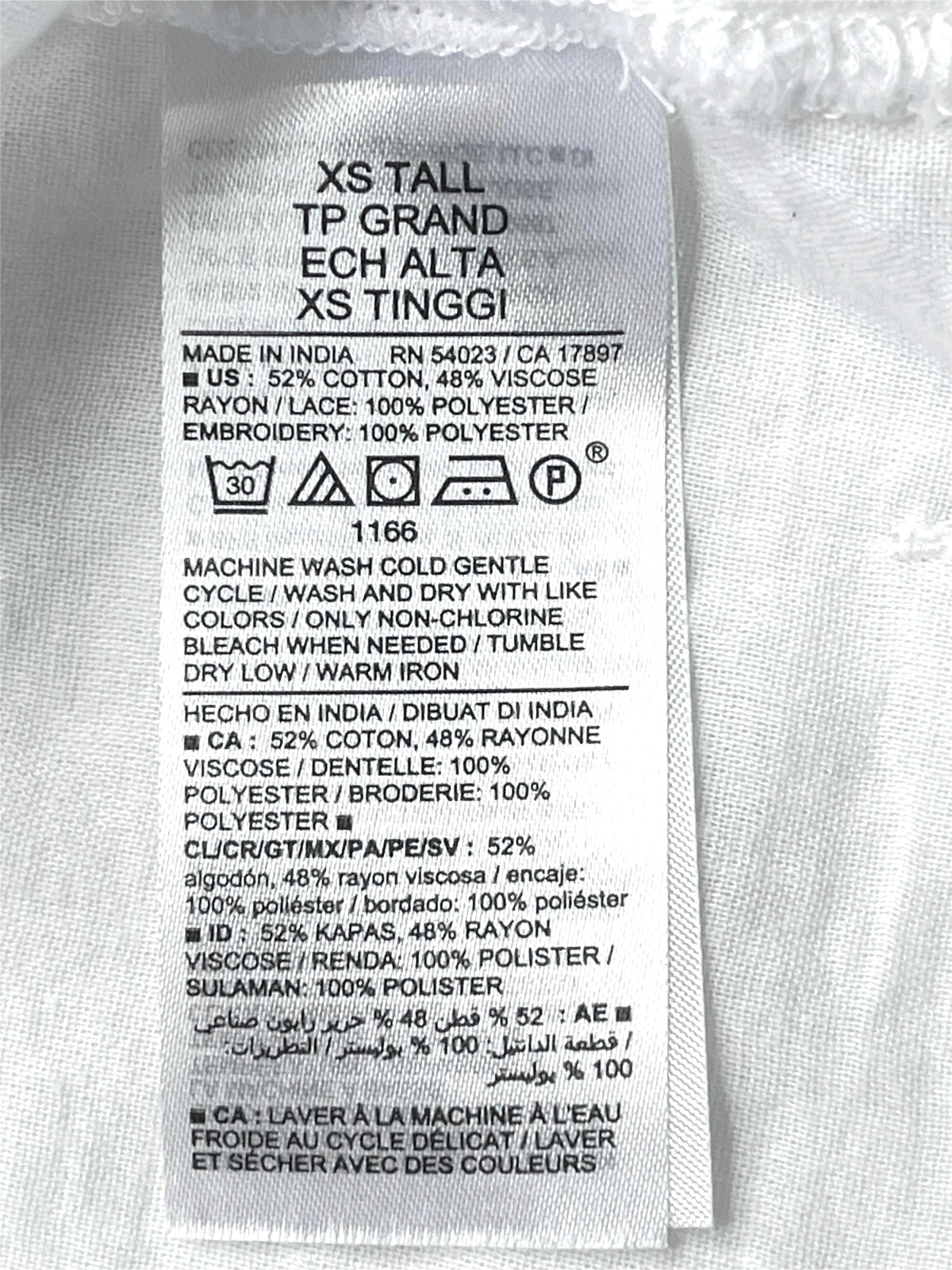 Old Navy Top Peasant Cottagecore Clean Girl Lace Embroidered sz XS Tall