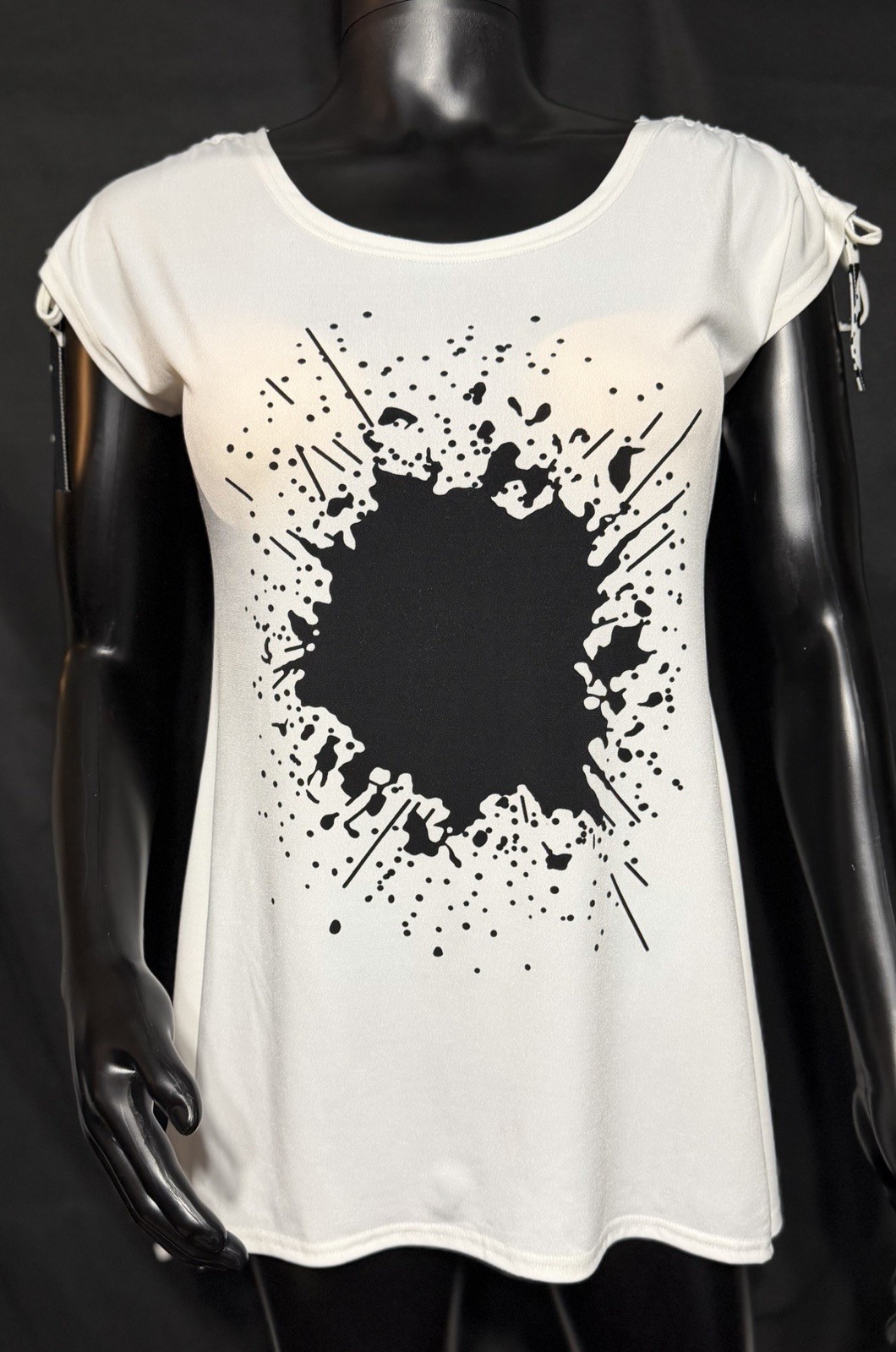 Abstract Art Tunic Patrizia Luca Milano Top Italian Designer, Chic Statement