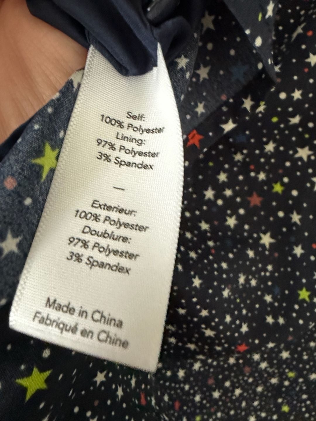 LIKELY Star Print Front-Tie Button-Down Blouse