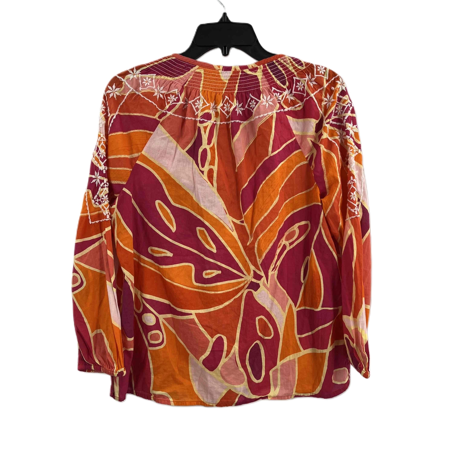 Christian Siriano NY Multicolor Embroidered Peasant Blouse Lightweight Small