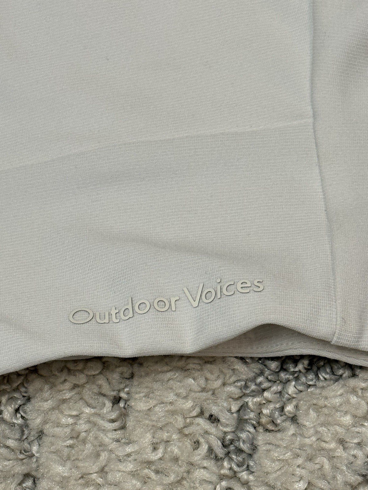 Outdoor Voices Athena Crop Top Yoga Running Compression Support Size L White