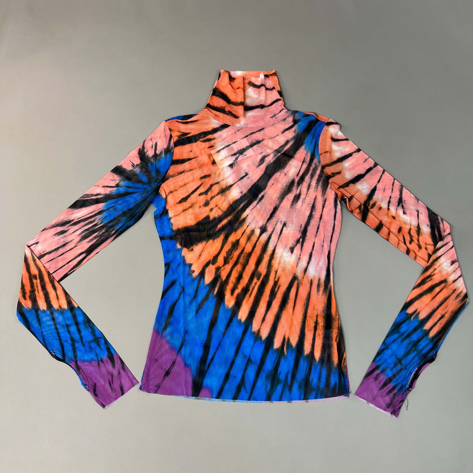 AFRM Zadie Turtleneck Pullover w/Thumb Holes Women’s S Blue Halo Placement AET02