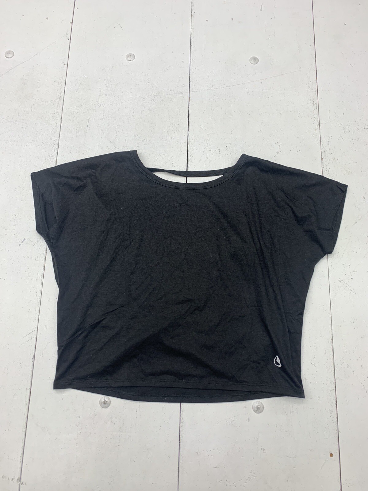 Icyzone Womens Open Back Short Sleeve Shirt Size Small