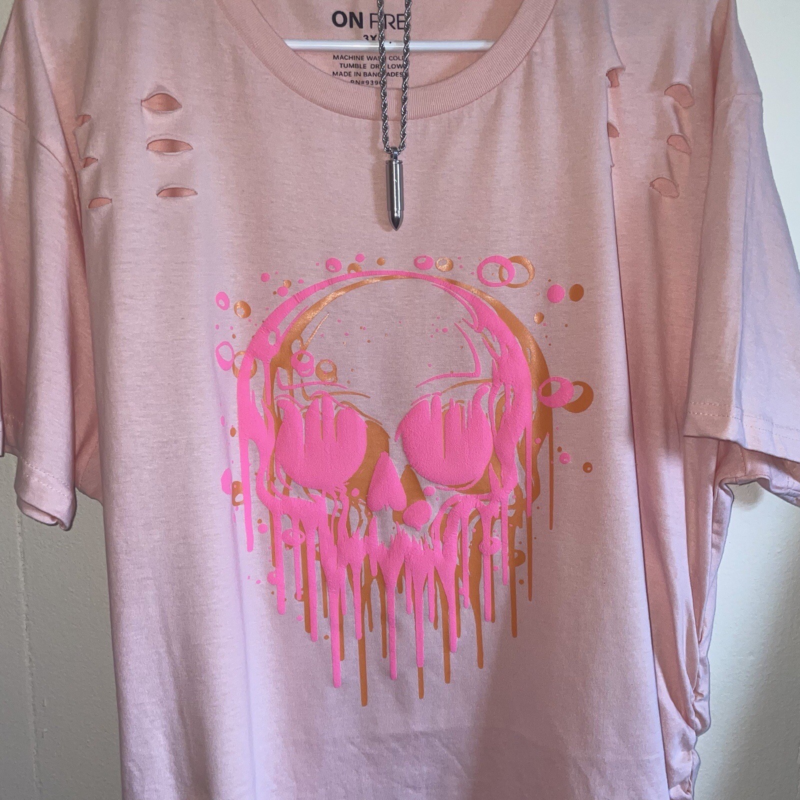 Skull Drip Trippy Tee – Size Customizable