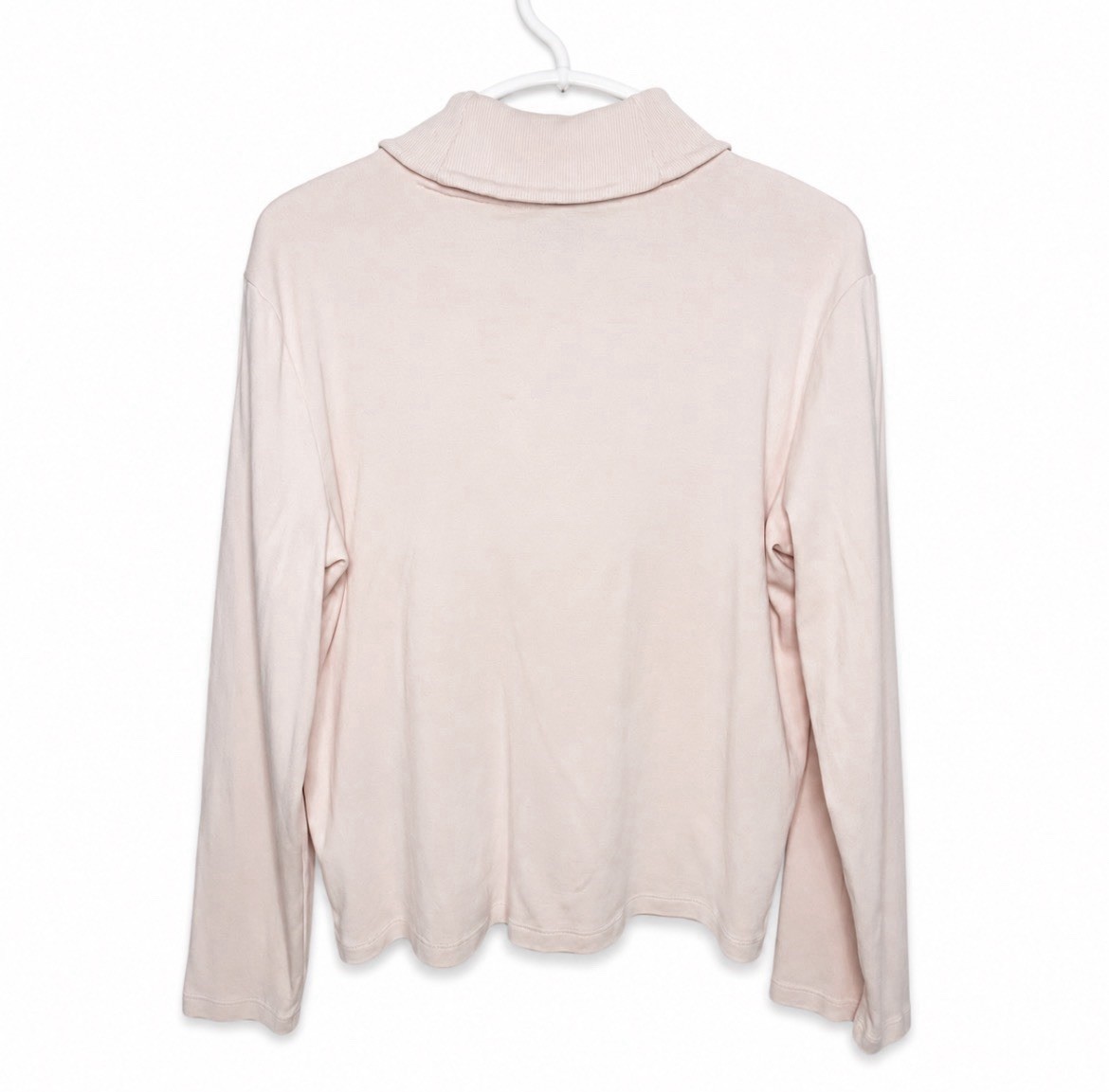 Vintage/Y2K Lauren Ralph Lauren Shawl Collar Knit Top -Pale Pink -100% Cotton XL