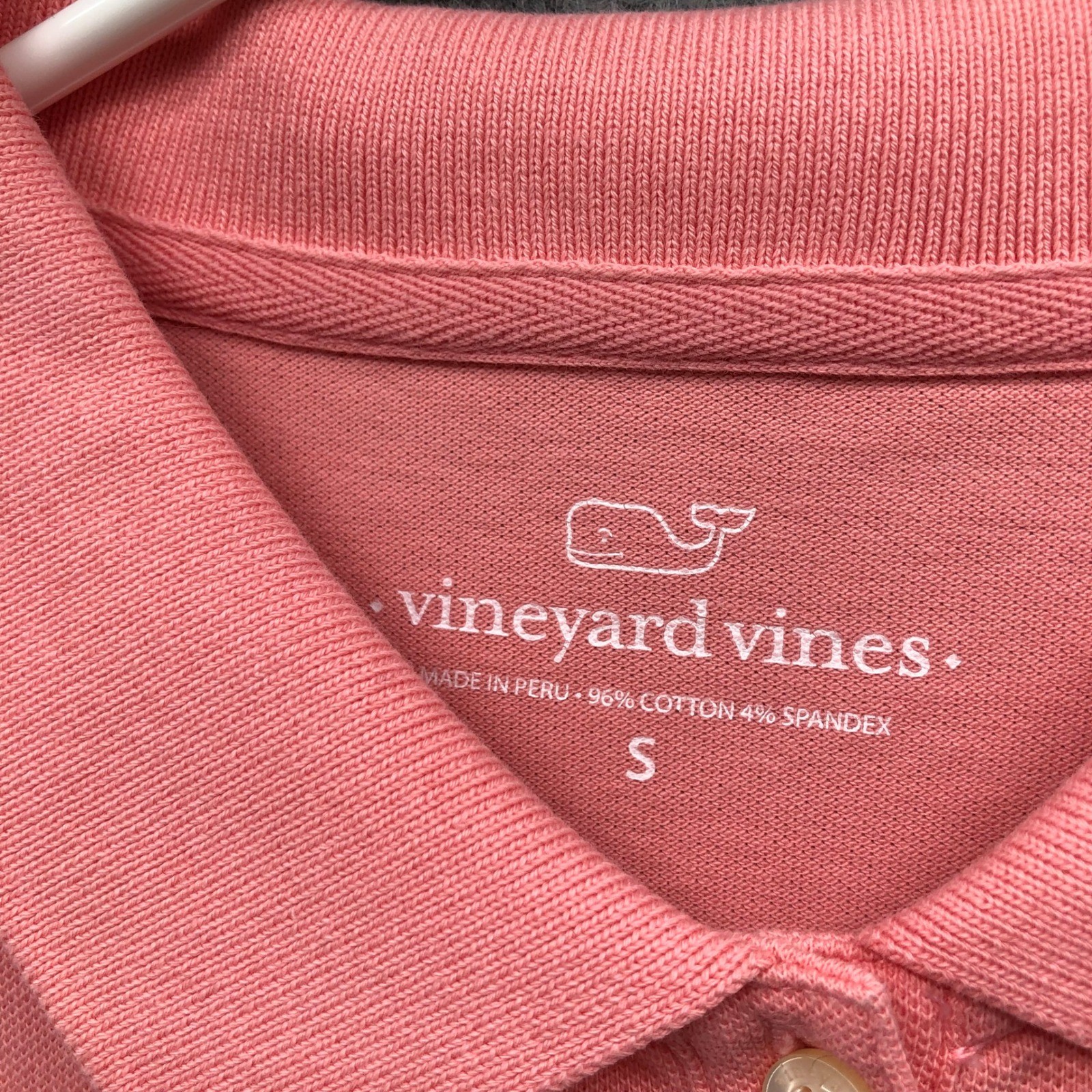 Vineyard Vines Classic Pique Polo Shirt Womens S Pink Short Sleeve Tenniscore