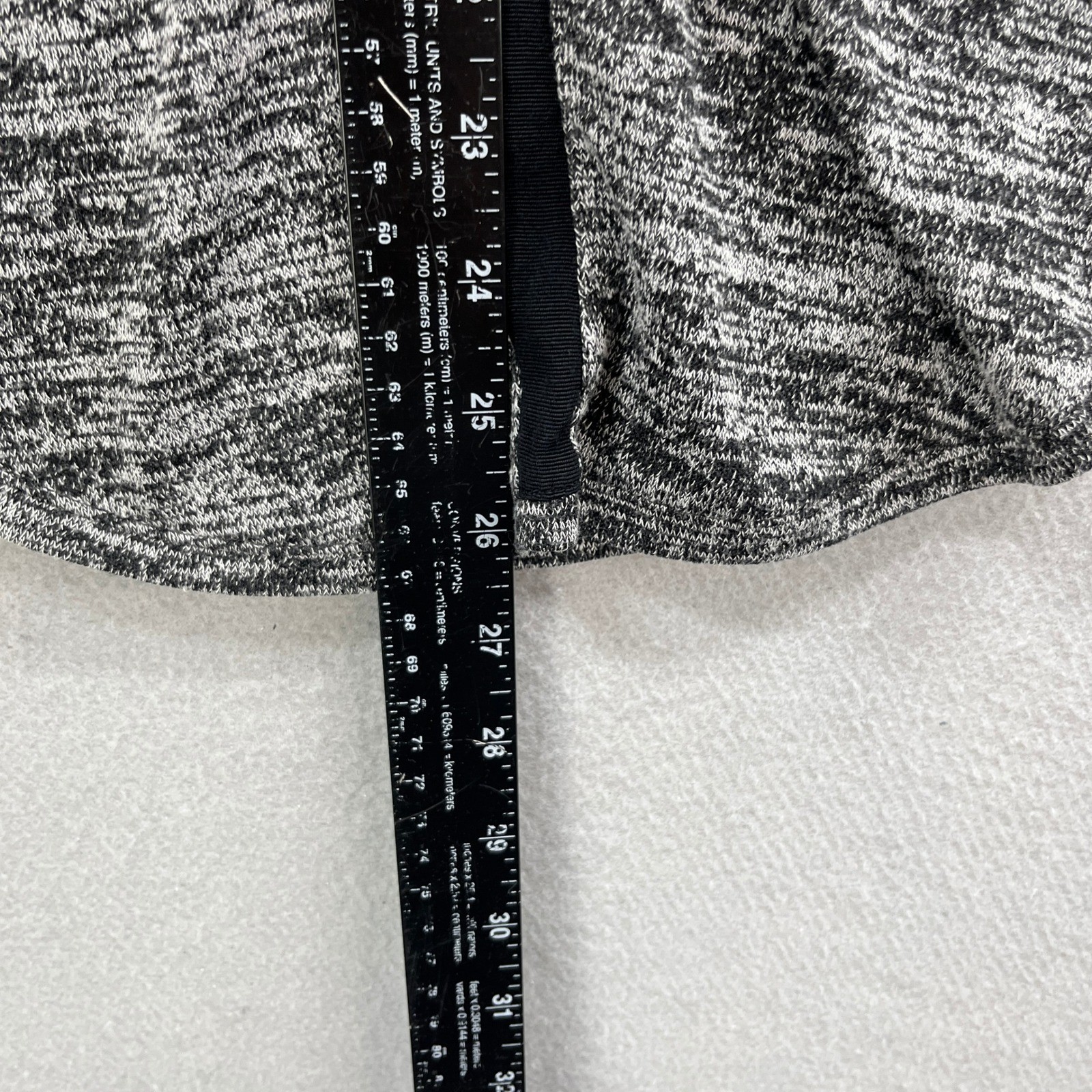 Pure Good T Shirt Womens S Black White Marled Long Sleeve Basic Casual Tunic