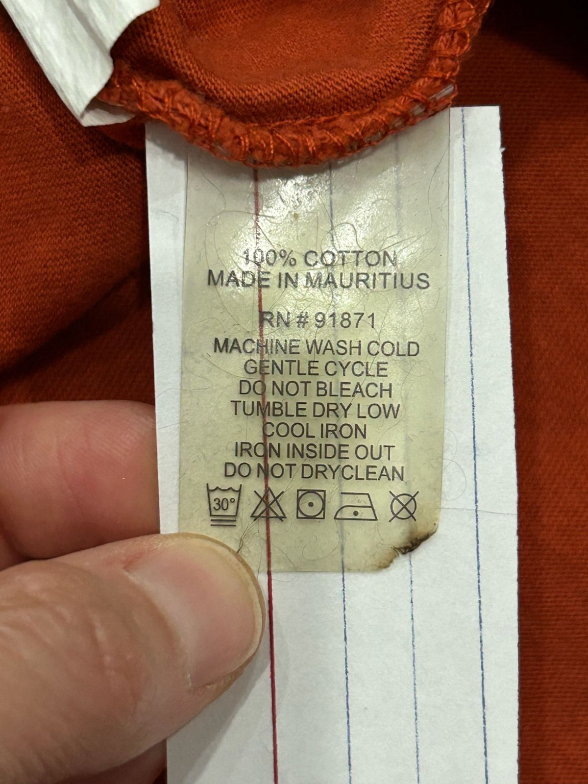 Sahalie Medium Rust Orange Embroidered Cotton Long Sleeve Top Boho Naturecore