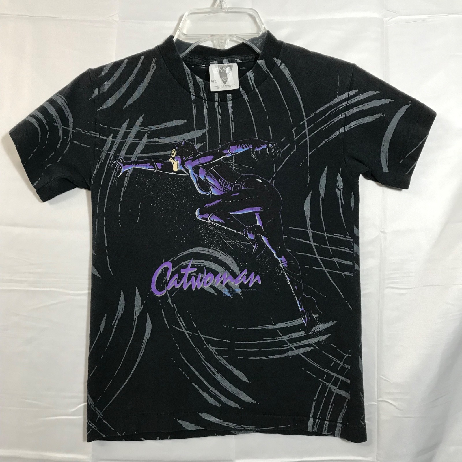 Vintage Ultra Rare ( Catwoman) Batman All Over Print Size M 12/14 T-Shirt