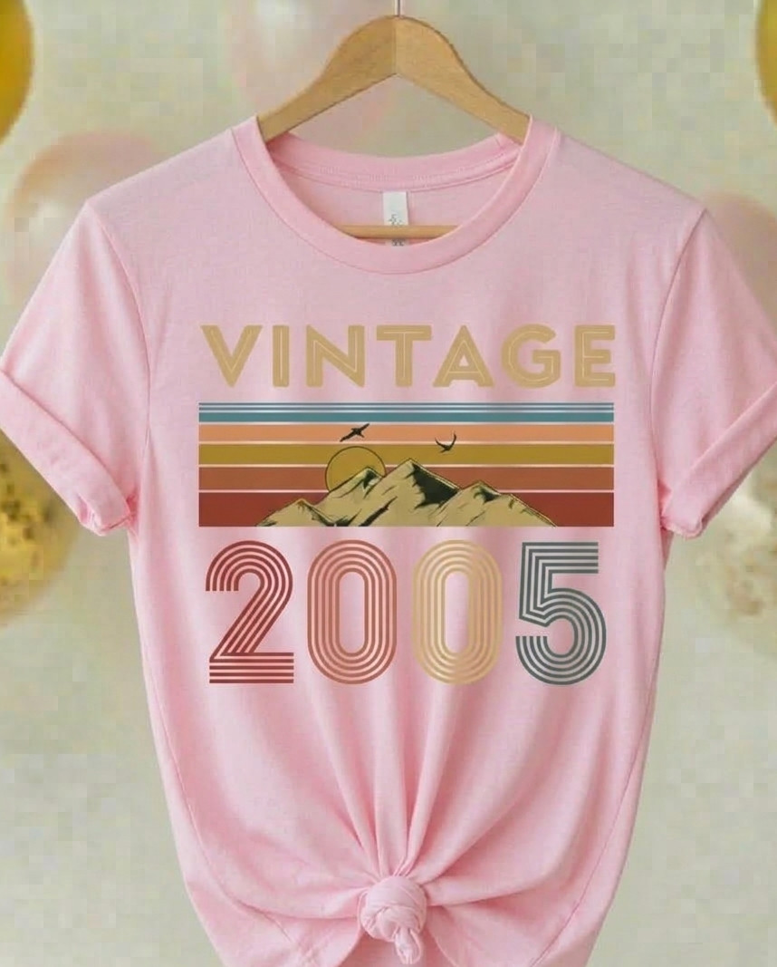Vintage 2005 Birthday T-Shirt –21st Birthday Gift for Her