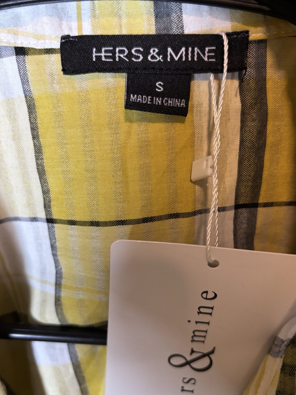 Hers & Mine Cropped Plaid Festival Top Size Small