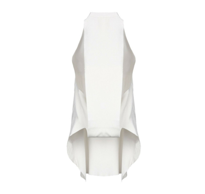 Dion Lee Ladies Shoulder Tie Loop Knit Tank Viscose-Nylon Ivory Size-4