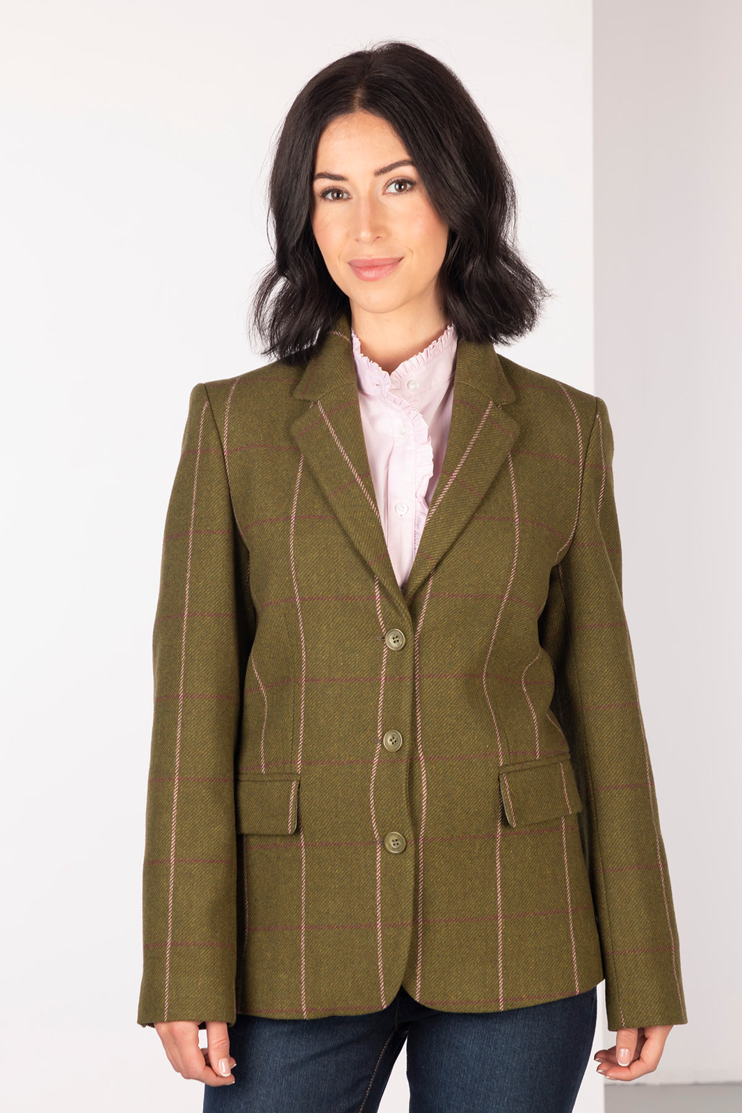 Ladies Tweed Jacket Blazer Women Smart Country Long Sleeve Jackets Rydale