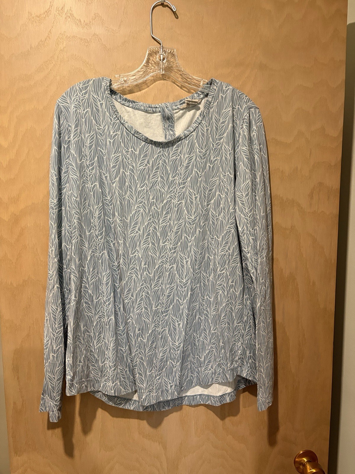 Duluth Trading Co Blue Long Sleeve Tunic Tee