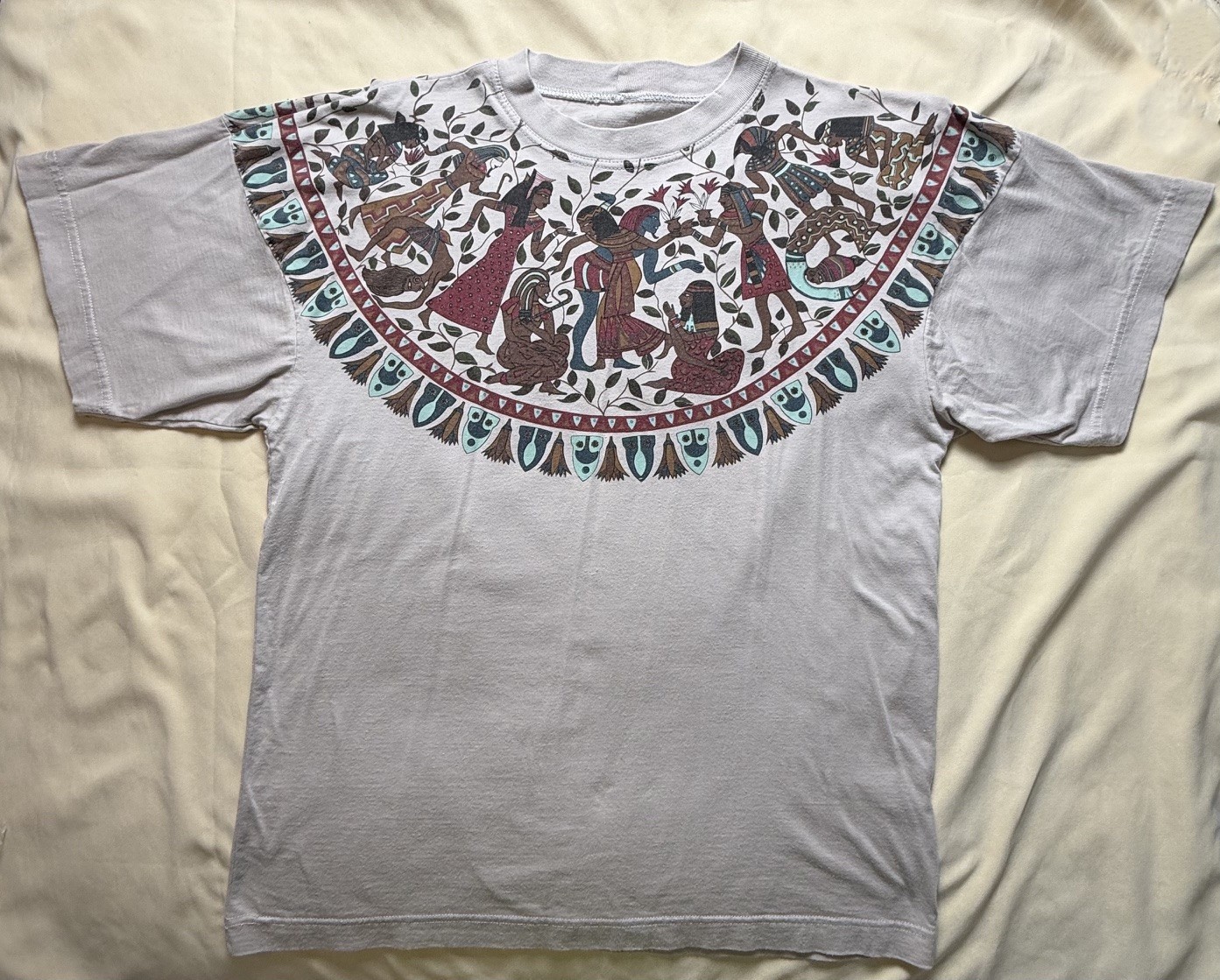 Vtg Ancient Egyptian Women T-Shirt M Made in Egypt 1990s 100% Cotton 40in. Bust