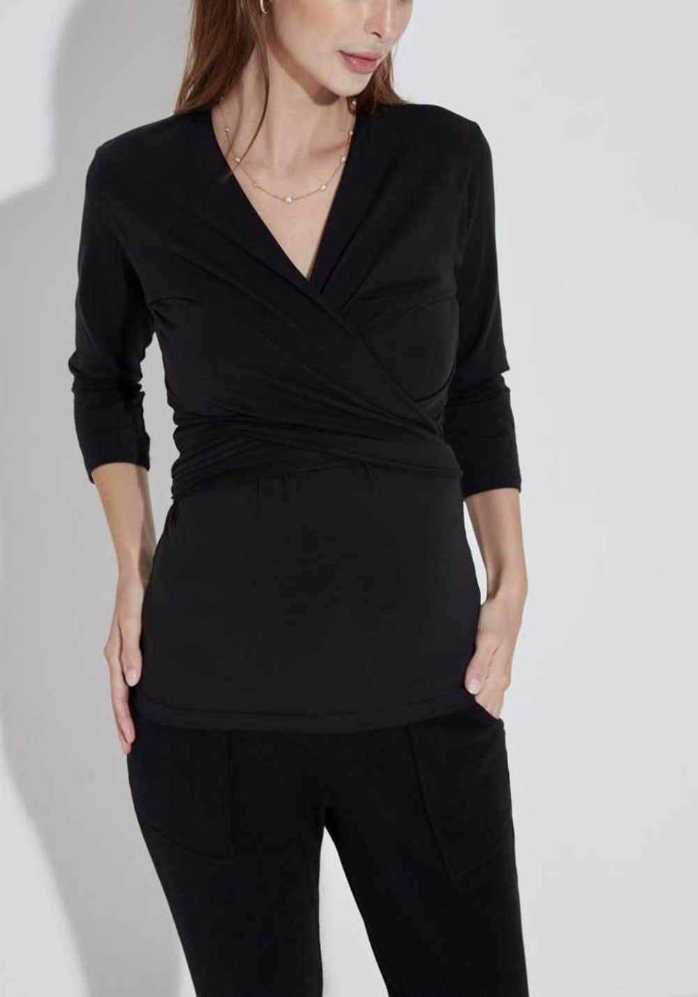 LIV Maternity Long-Sleeve Stretch Babywearing Top