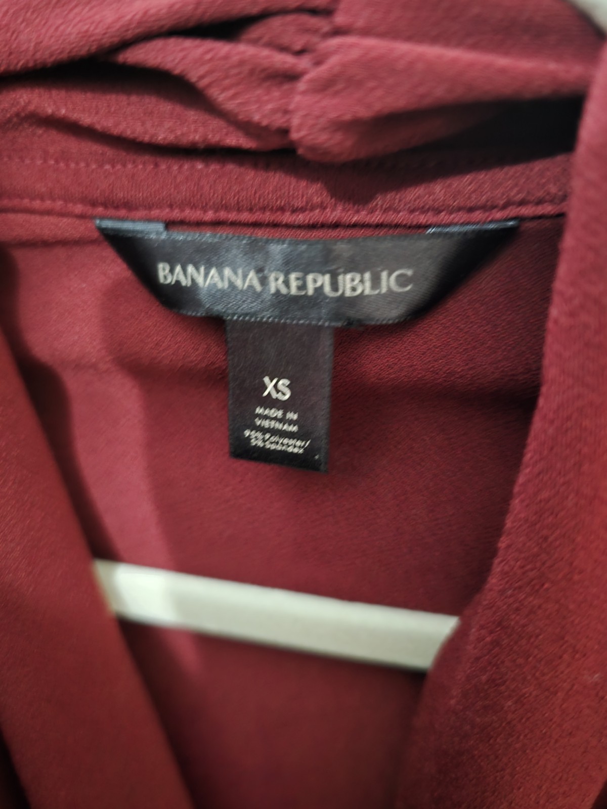 Banana Republic Womens Burgandy Blouse Bodysuit Size XS Pre-owned Excellent