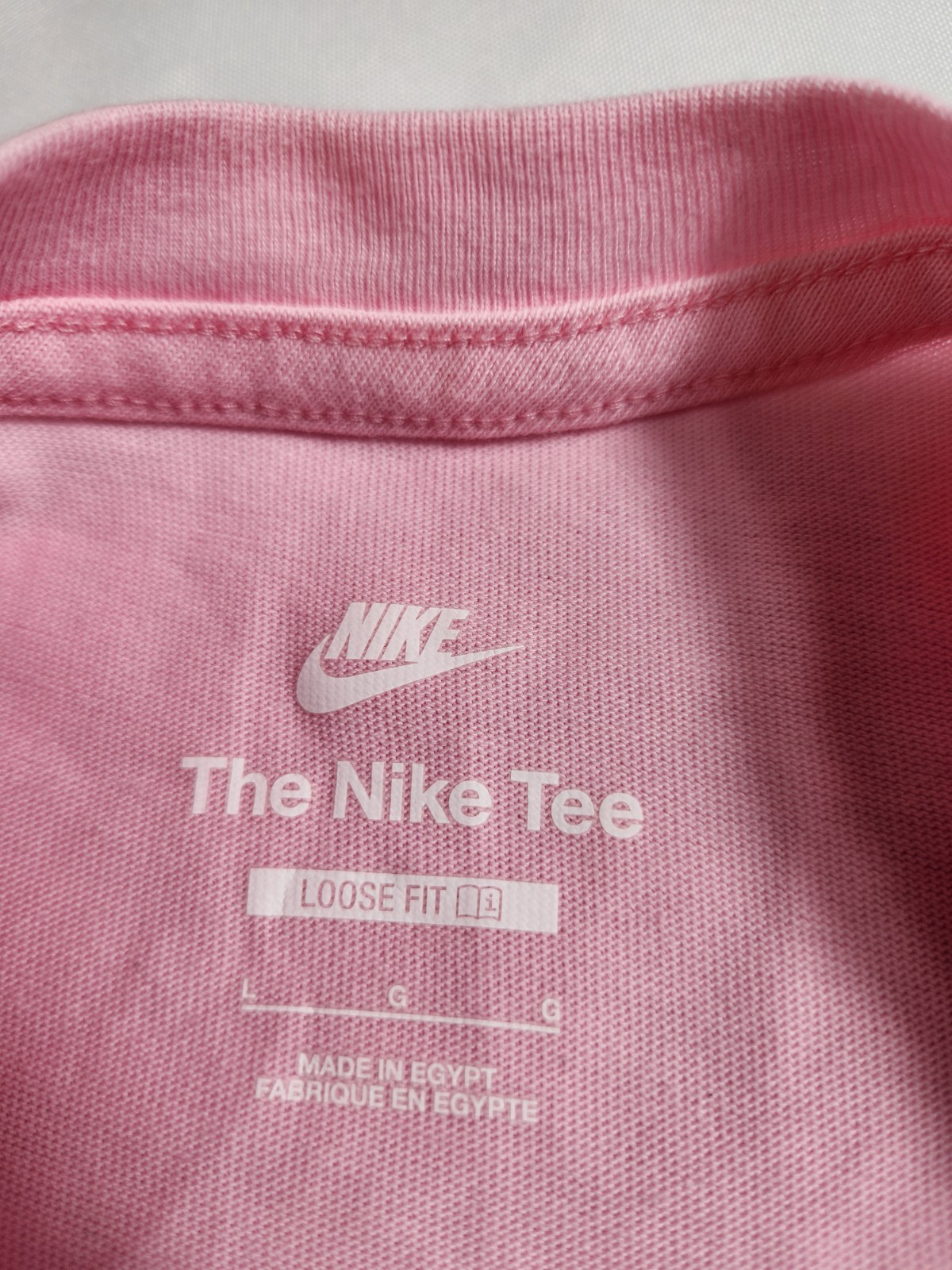 Nike Sportswear Women Boxy Shirt L Pink Short Sleeve Oversized Loose Fit New NWT