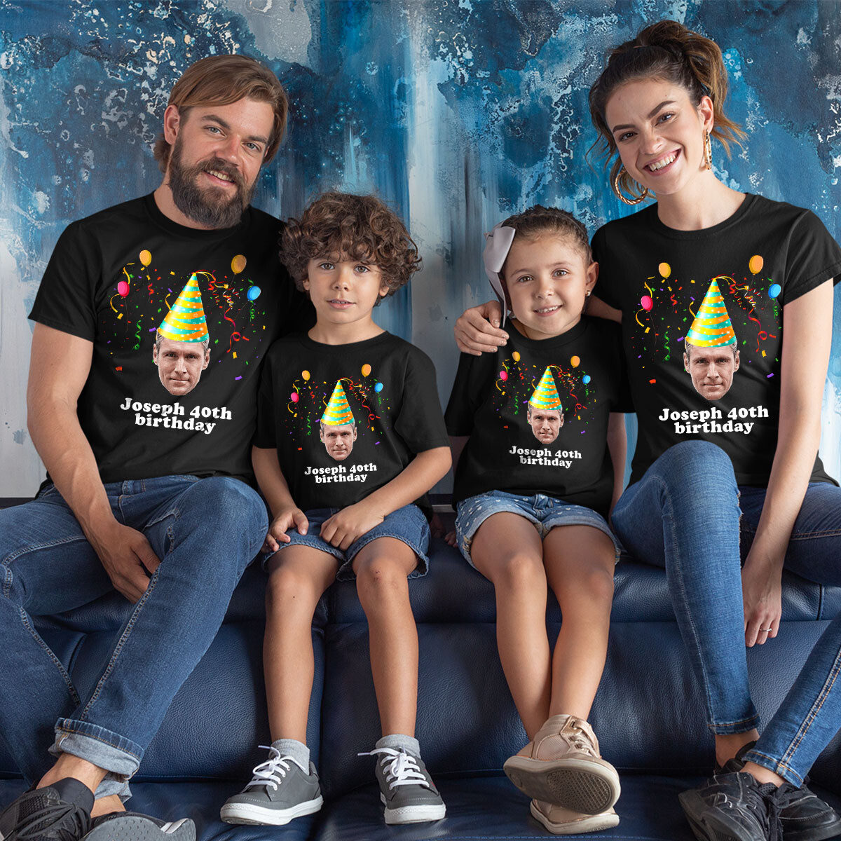 Customisable Photo Birthday T-Shirt Add Name & Age Perfect For Gift #TA-195